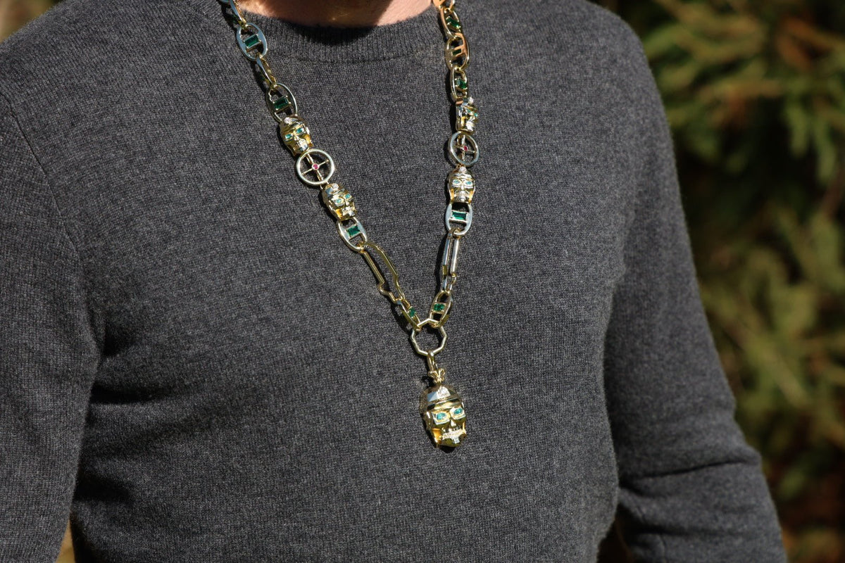 Dartz Skull Sniper Necklace And Logo Charm - Jewelry Takeover