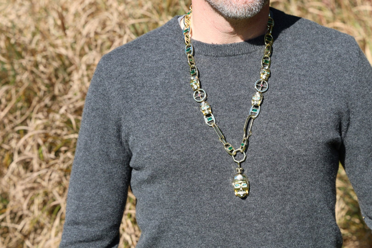 Dartz Skull Sniper Necklace And Logo Charm - Jewelry Takeover