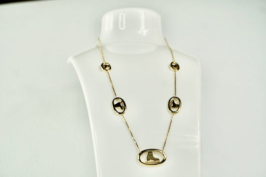 Ice Skate Link 18 Inch 14k Solid Gold Fine Chain Necklace - Jewelry Takeover