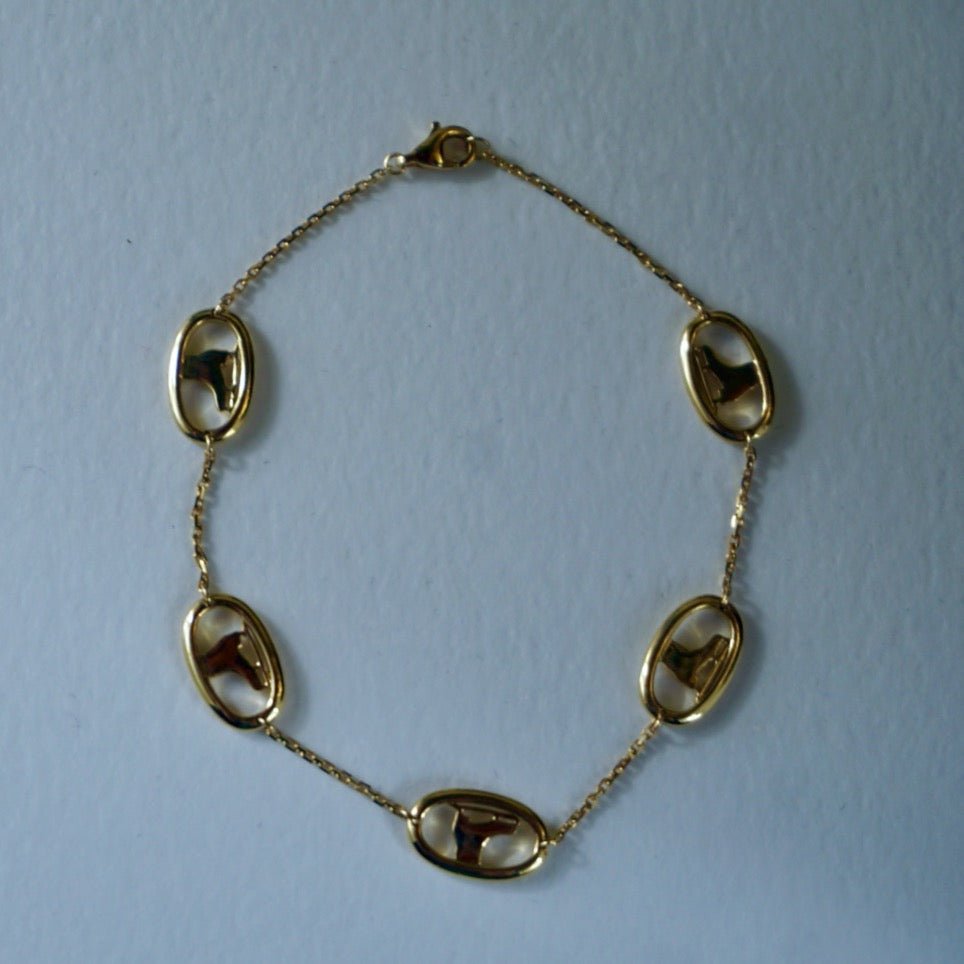 Ice Skate Link 7.5 inch 14k Solid Gold Fine Chain Bracelet - Jewelry Takeover