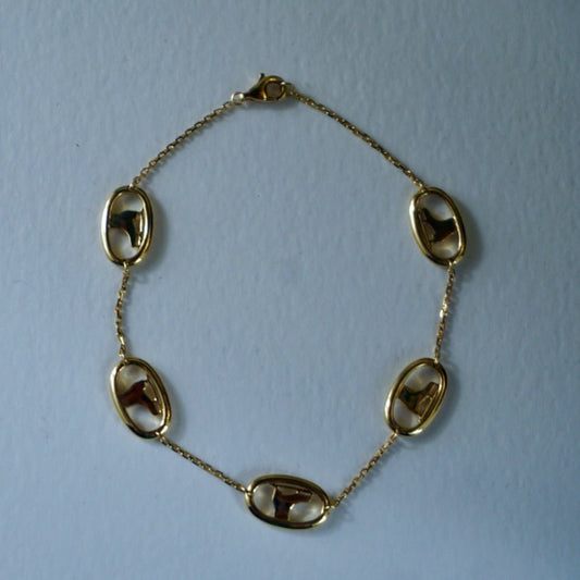Ice Skate Link 7.5 inch 14k Solid Gold Fine Chain Bracelet - Jewelry Takeover