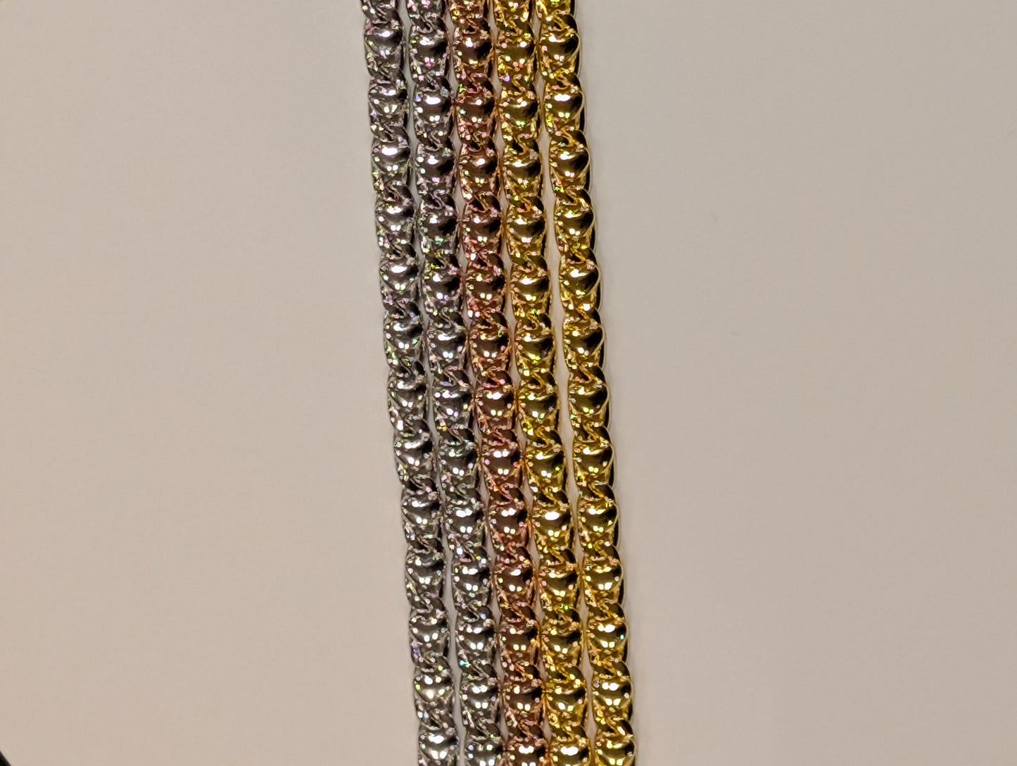 Cuban Heart Link Bracelet In 925 Silver