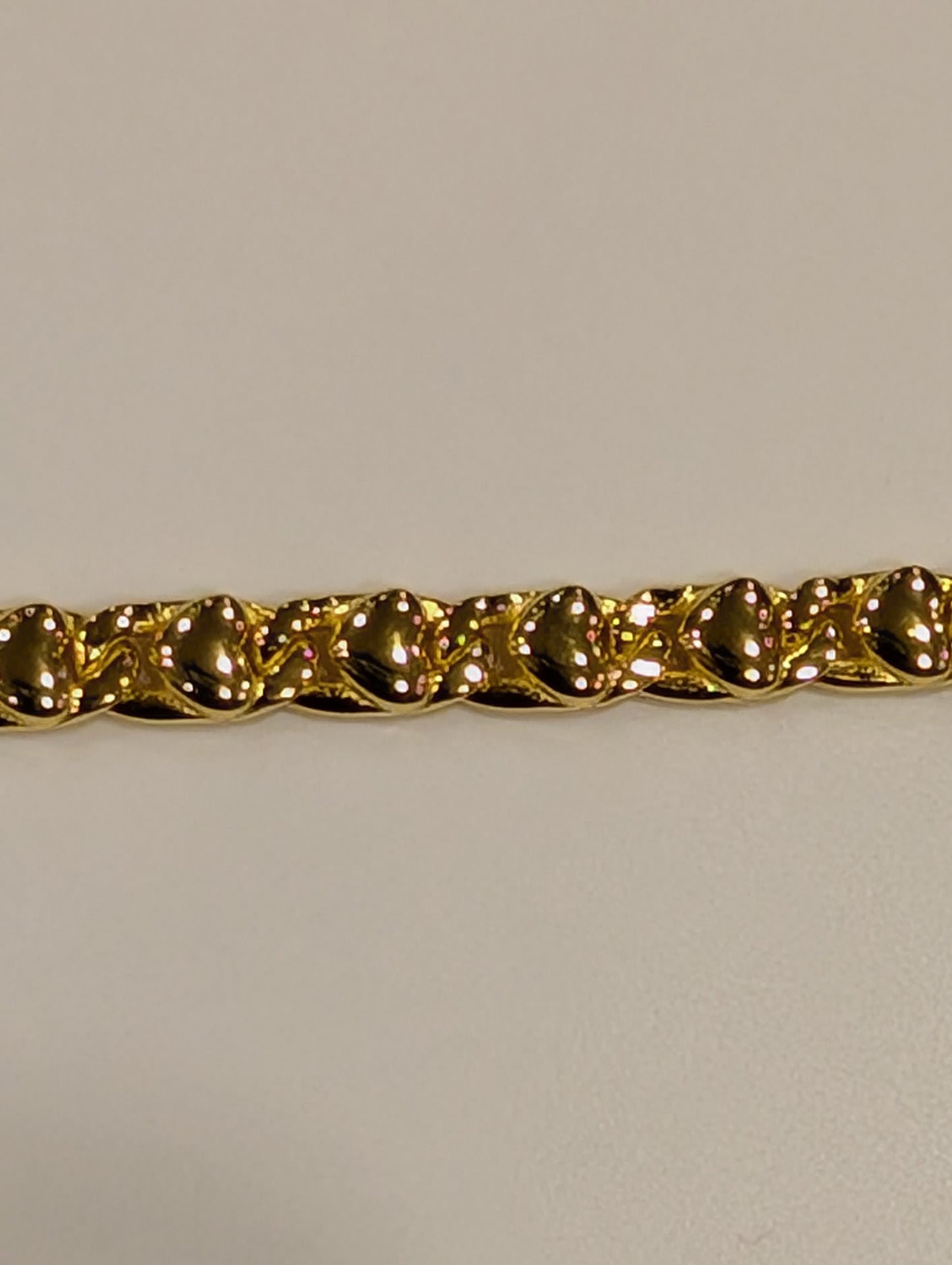 Cuban Heart Link Bracelet In 925 Silver